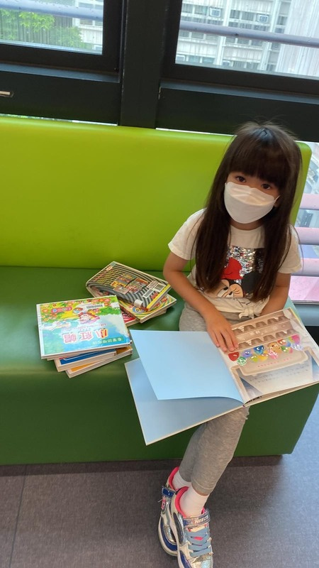 Kate reading a book